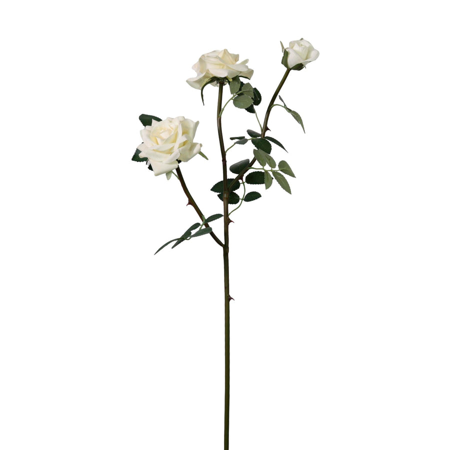 Supreme Silk Open Rose Spray