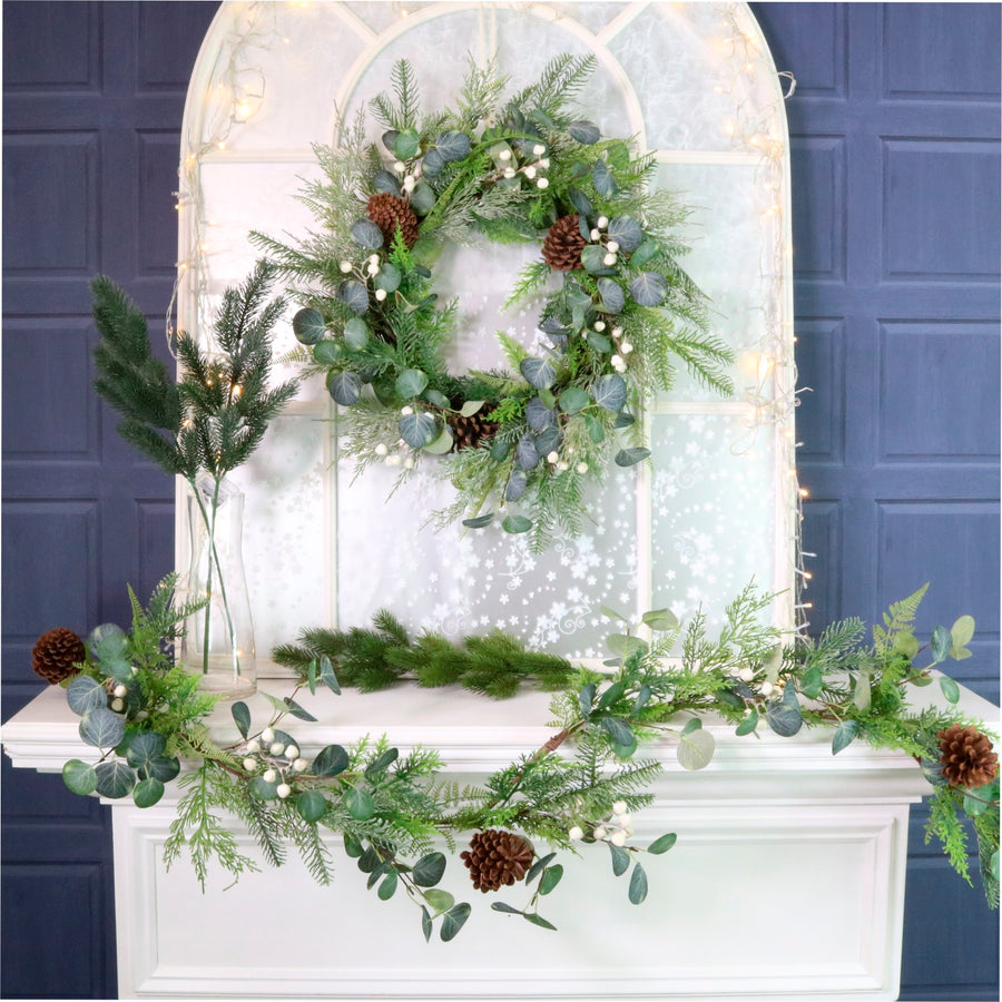 Winter Premium 65cm Woodland Forest Wreath No:04