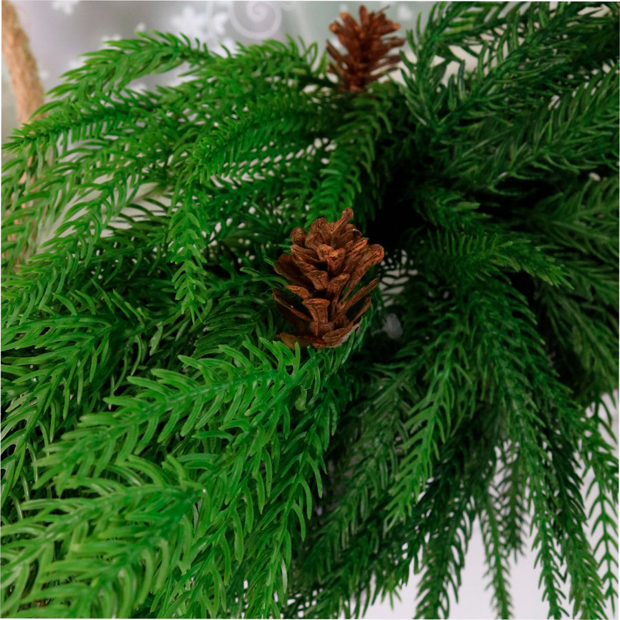Real Touch Weeping Norfolk Pine Swag 100cm