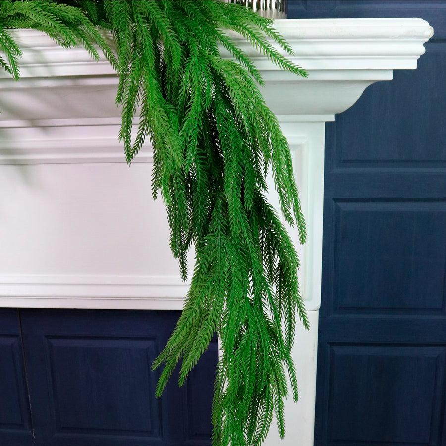 Real Touch Weeping Norfolk Pine Garland 175cm