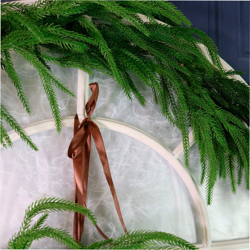 Real Touch Weeping Norfolk Pine Garland 175cm