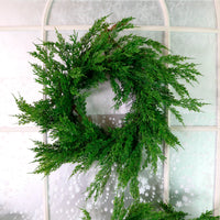 Real Touch Cedar Pine Wreath 50cm