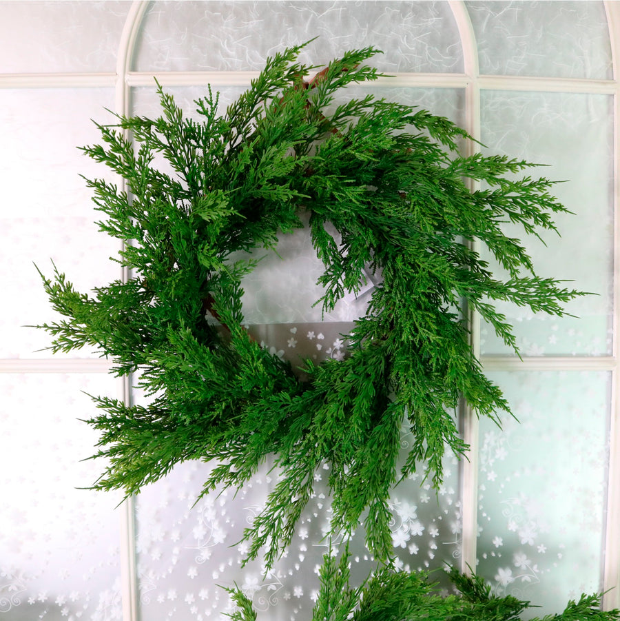 Real Touch Cedar Pine Wreath 50cm
