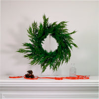 Real Touch Cedar Pine Wreath 62cm