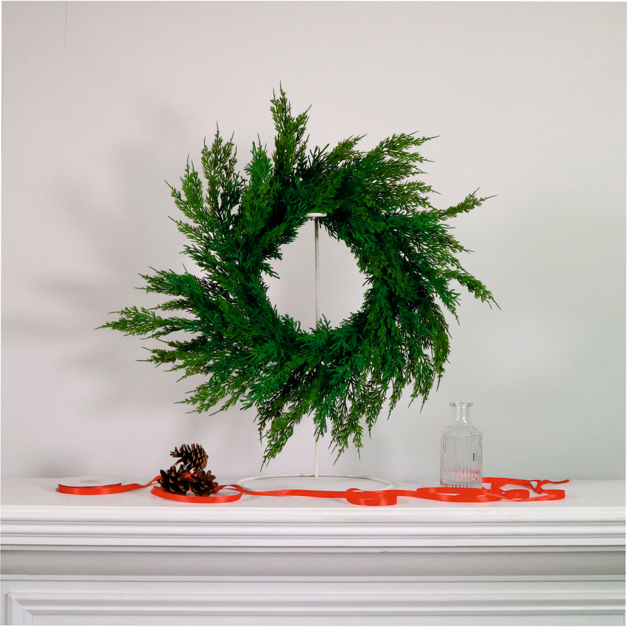 Real Touch Cedar Pine Wreath 62cm