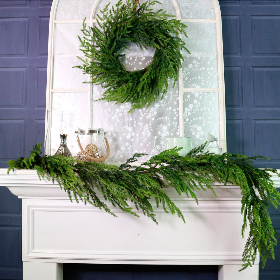 Real Touch Norfolk Pine Garland 158cm
