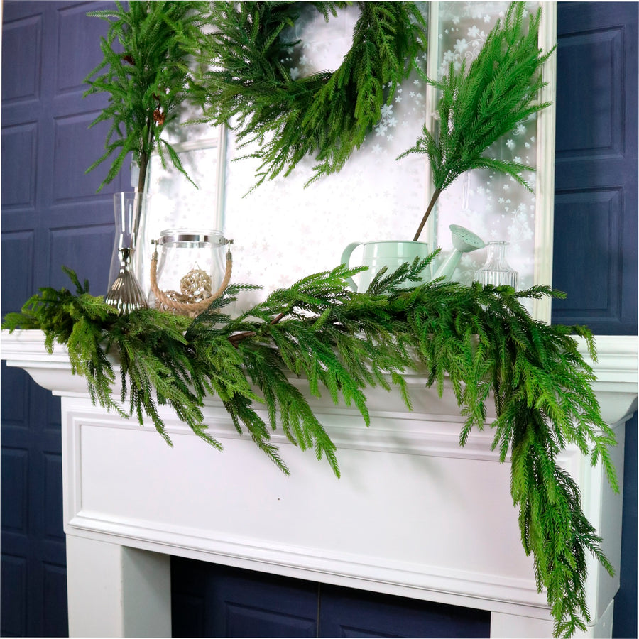 Real Touch Norfolk Pine Garland 158cm