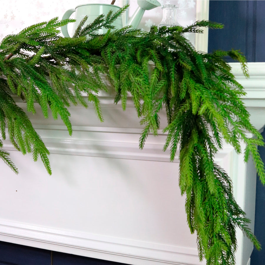 Real Touch Norfolk Pine Garland 158cm
