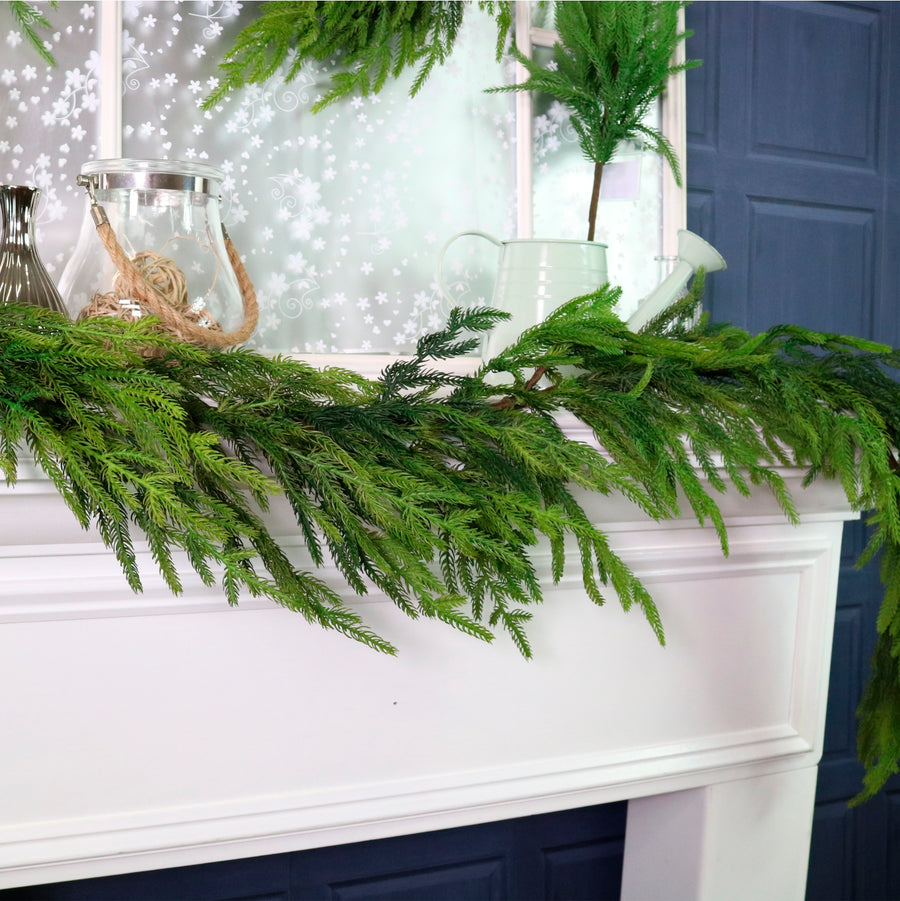 Real Touch Norfolk Pine Garland 158cm