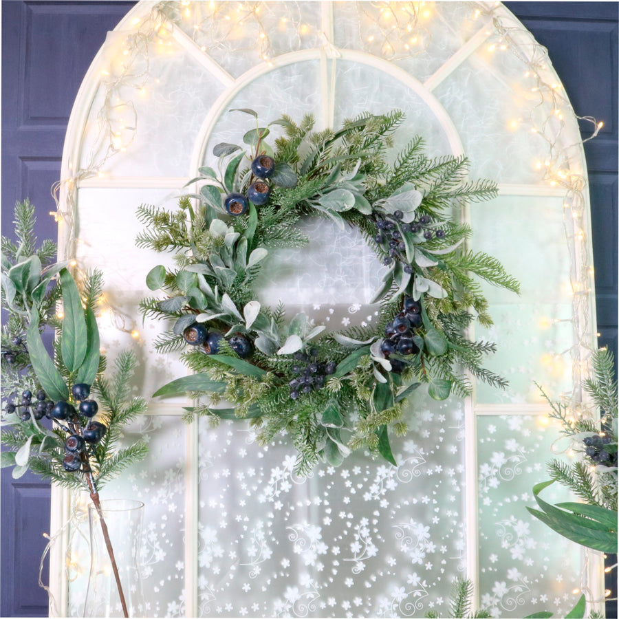 Winter Premium 55cm Blue Mountain Wreath No:01