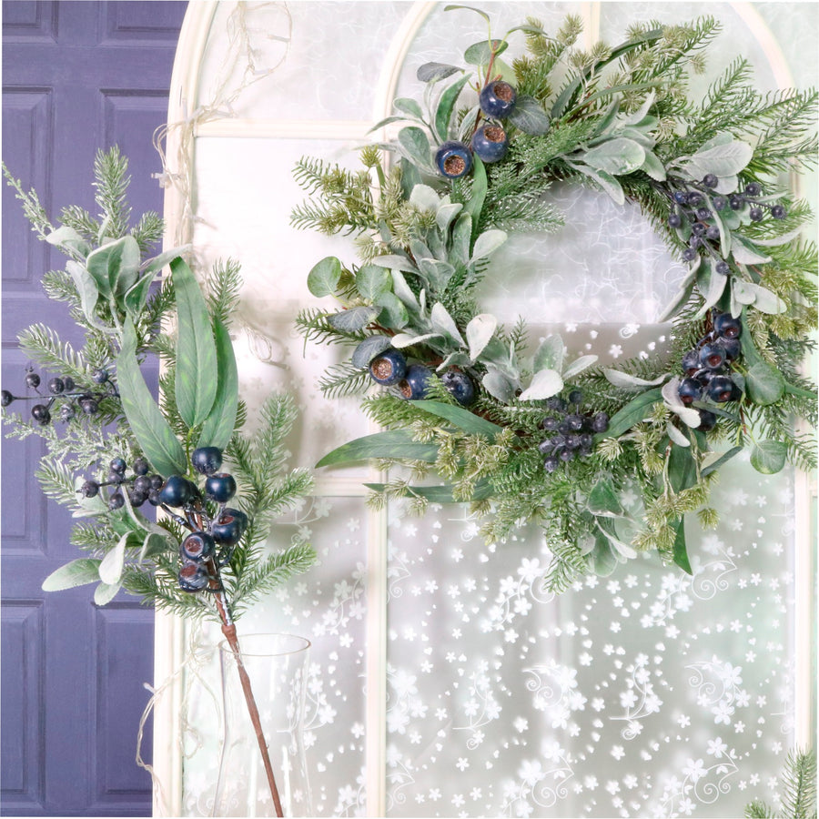 Winter Premium 55cm Blue Mountain Wreath No:01