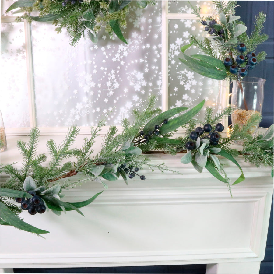 Winter Premium 1.5m Blue Mountain Garland No:01