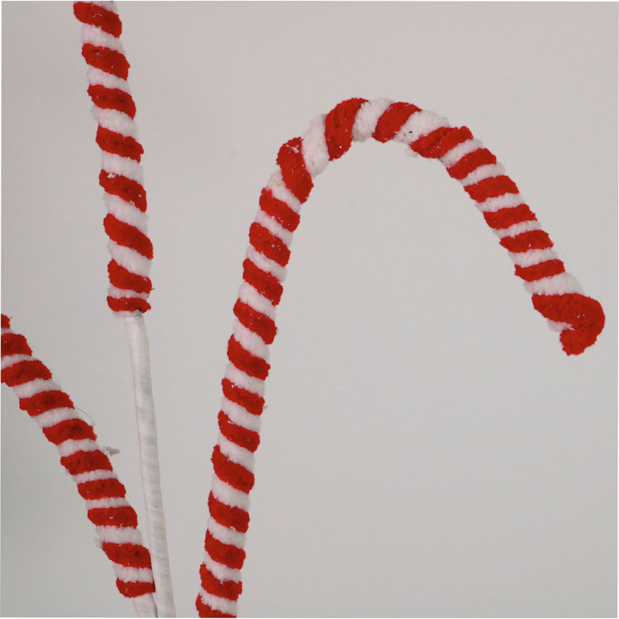 Xmas Candy Cane with Bow Pic