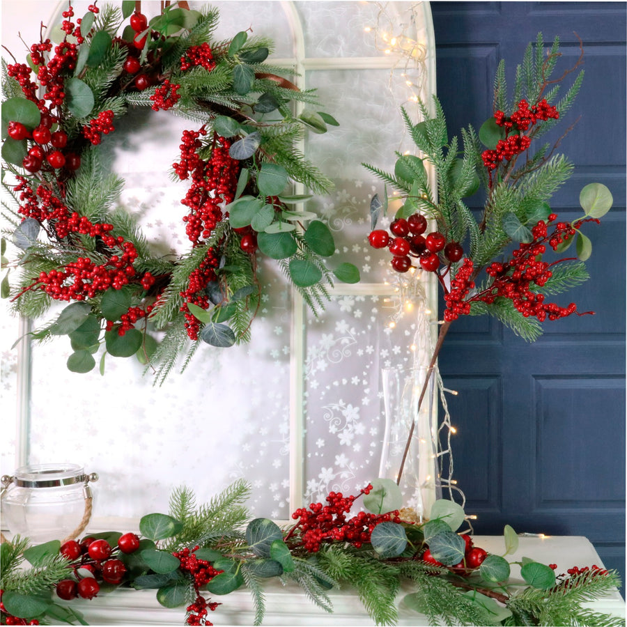 Winter Premium 65cm Merry Berry Wreath No:02