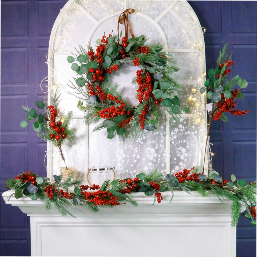 Winter Premium 65cm Merry Berry Wreath No:02