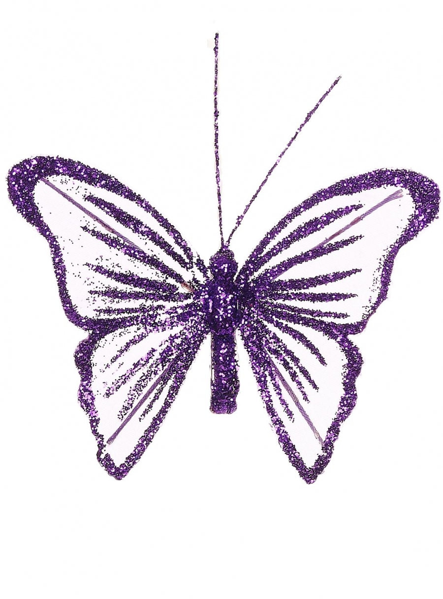 Fairy Glittered Butterflies (6 Butterflies Per Tray)