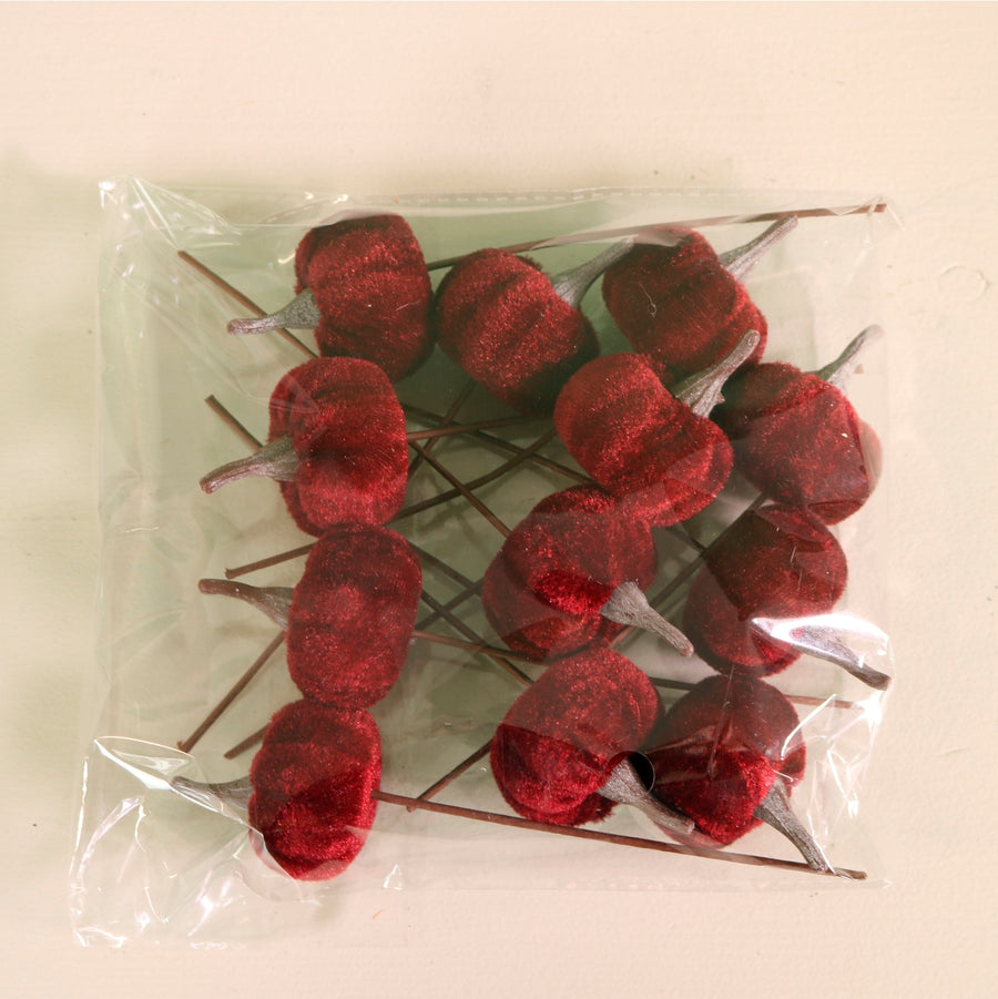 Craft Pic Mini Velvet Pumpkin (12 Per Pack)