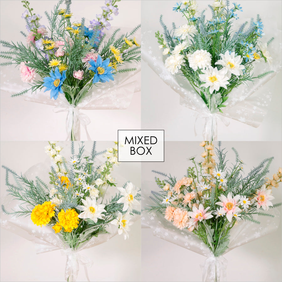 Open Front Bouquet Meadow Mix (Mixed Box/4 Colours)