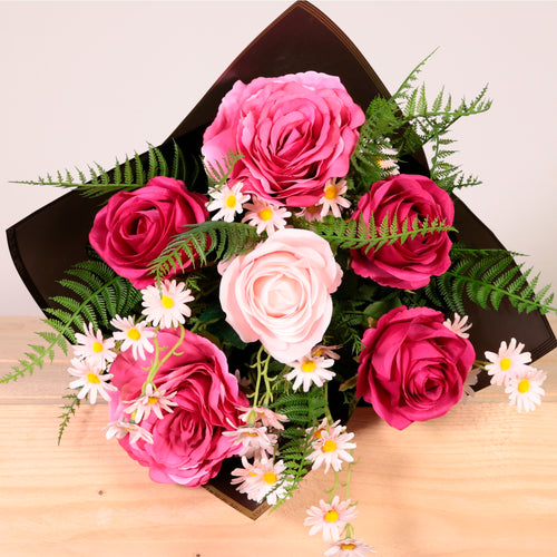 Rosy Wishes Open Top Bouquet (Mixed Box/ 2 Colours)