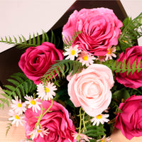 Rosy Wishes Open Top Bouquet (Mixed Box/ 2 Colours)