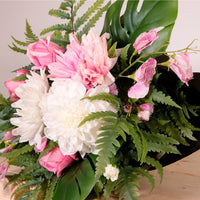 Real Touch Rosy Daydream Open Top Bouquet