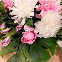 Real Touch Rosy Daydream Open Top Bouquet