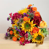 Rainbow Burst Open Top Bouquet