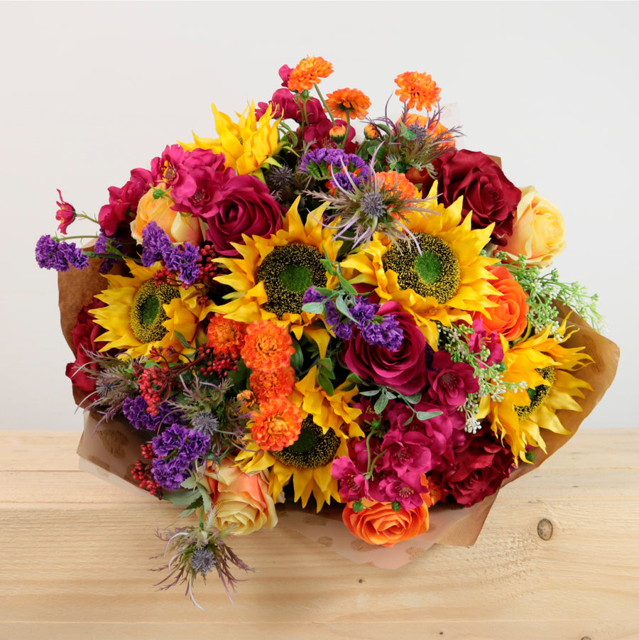 Rainbow Burst Open Top Bouquet