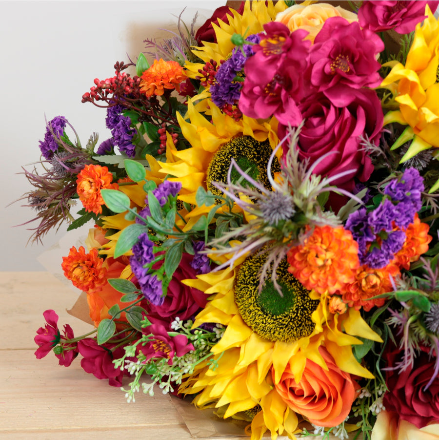 Rainbow Burst Open Top Bouquet