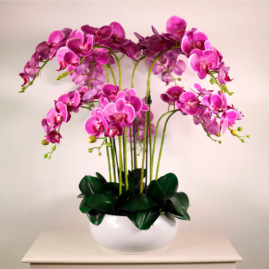 Lavish Faux Orchid Arrangement No:2 Mauveline