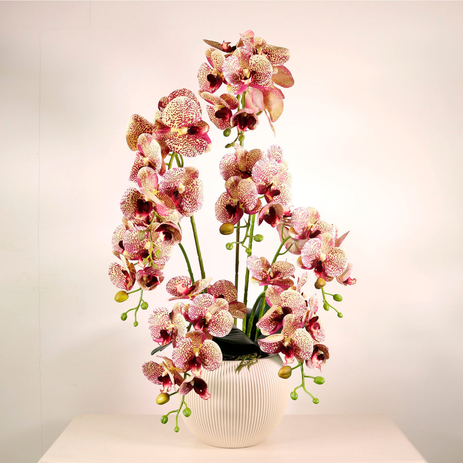 Lavish Faux Orchid Arrangement No:5 Leopard