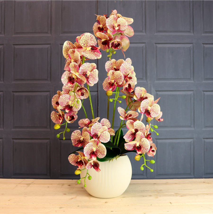 Lavish Faux Orchid Arrangement No:5 Leopard