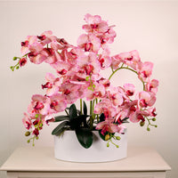 Lavish Faux Orchid Arrangement No:6 Antique Rose