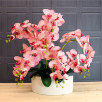 Lavish Faux Orchid Arrangement No:6 Antique Rose