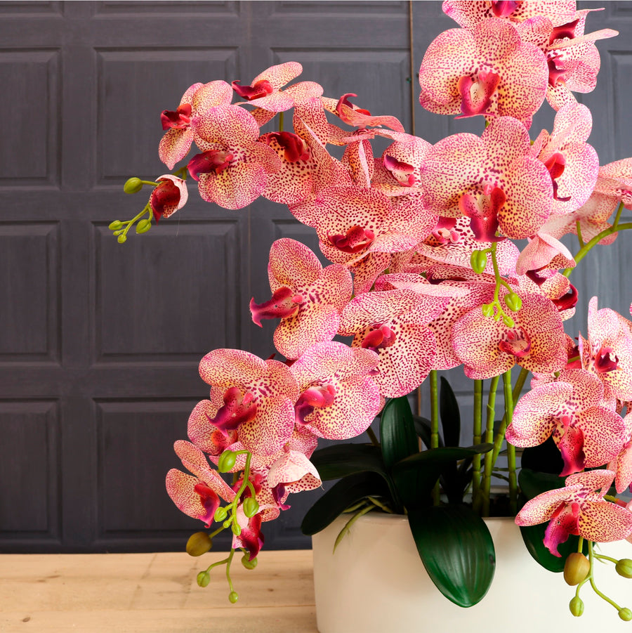 Lavish Faux Orchid Arrangement No:6 Antique Rose