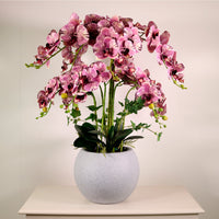Lavish Faux Orchid Arrangement No:3 Mauve Marble