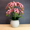 Lavish Faux Orchid Arrangement No:3 Mauve Marble