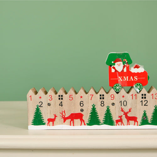 Festive Wooden Countdown To Xmas No:03 (Light Up)