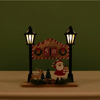 Festive Wooden Countdown To Xmas No:4 (Light Up)