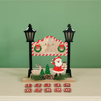 Festive Wooden Countdown To Xmas No:4 (Light Up)