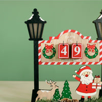Festive Wooden Countdown To Xmas No:4 (Light Up)