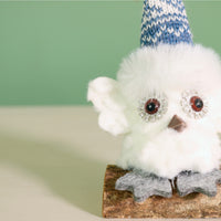 Festive Fluffy Owl On A Log