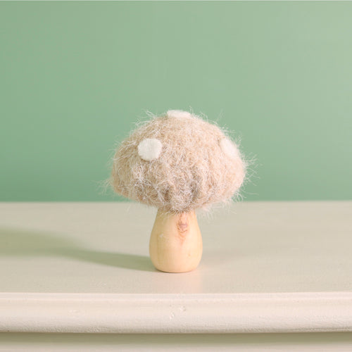 Autumn Felt Wooden Toadstool (8.5cm)
