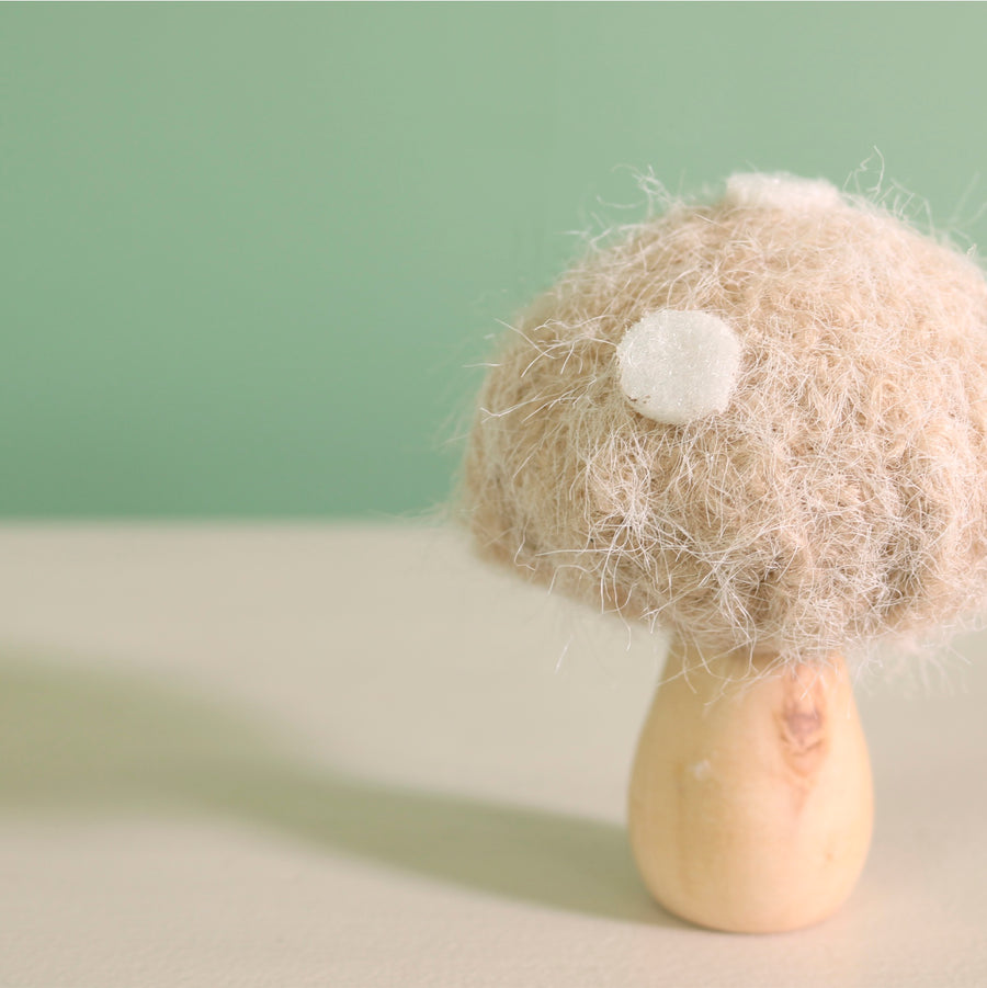 Autumn Felt Wooden Toadstool (8.5cm)