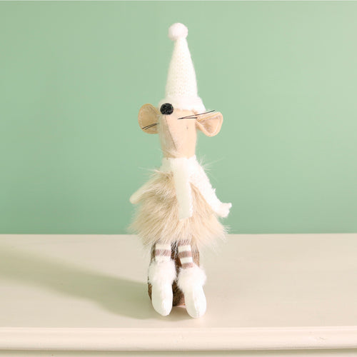 Festive Hazel Mouse On A Log