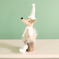 Festive Hazel Mouse On A Log