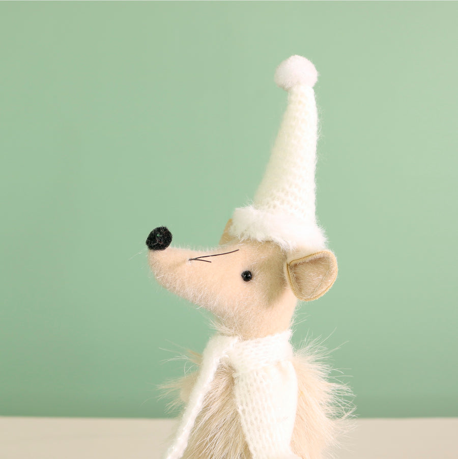 Festive Hazel Mouse On A Log