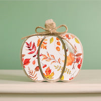 Autumn Wooden Falling Season Pumpkin Ornament