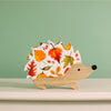 Autumn Wooden The Falling Season Hedgehog Ornament