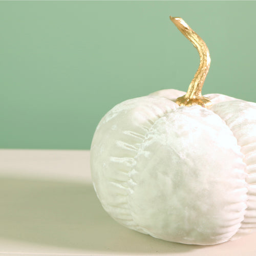 Festive Velour Pumpkin (16cm)